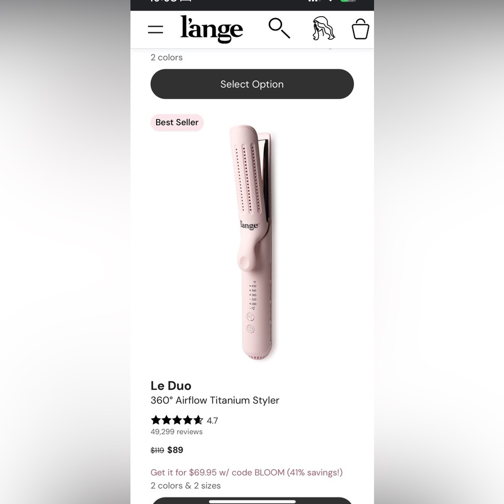 L’ange le duo cool air styling tool. NWT